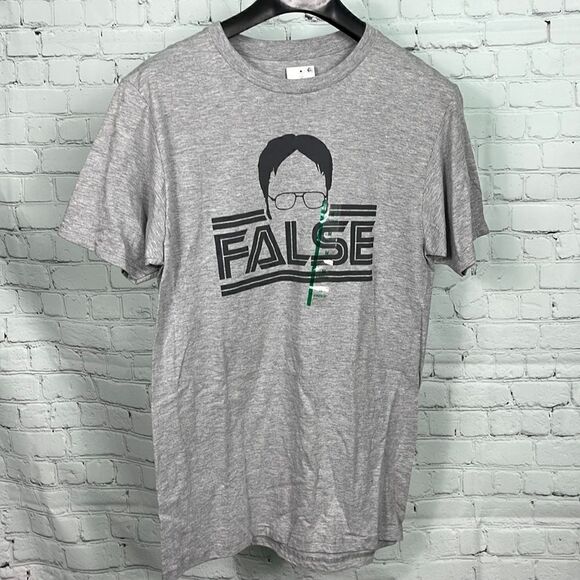 The Office Gray Dwight False Shirt Ripple Junction - Picture 1 of 4